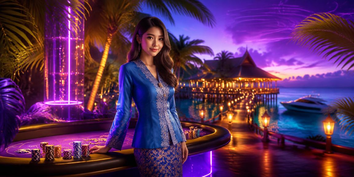 Pengguna wanita berbaju kurung dari Terengganu mengakses platform hiburan 1184 dengan selamat